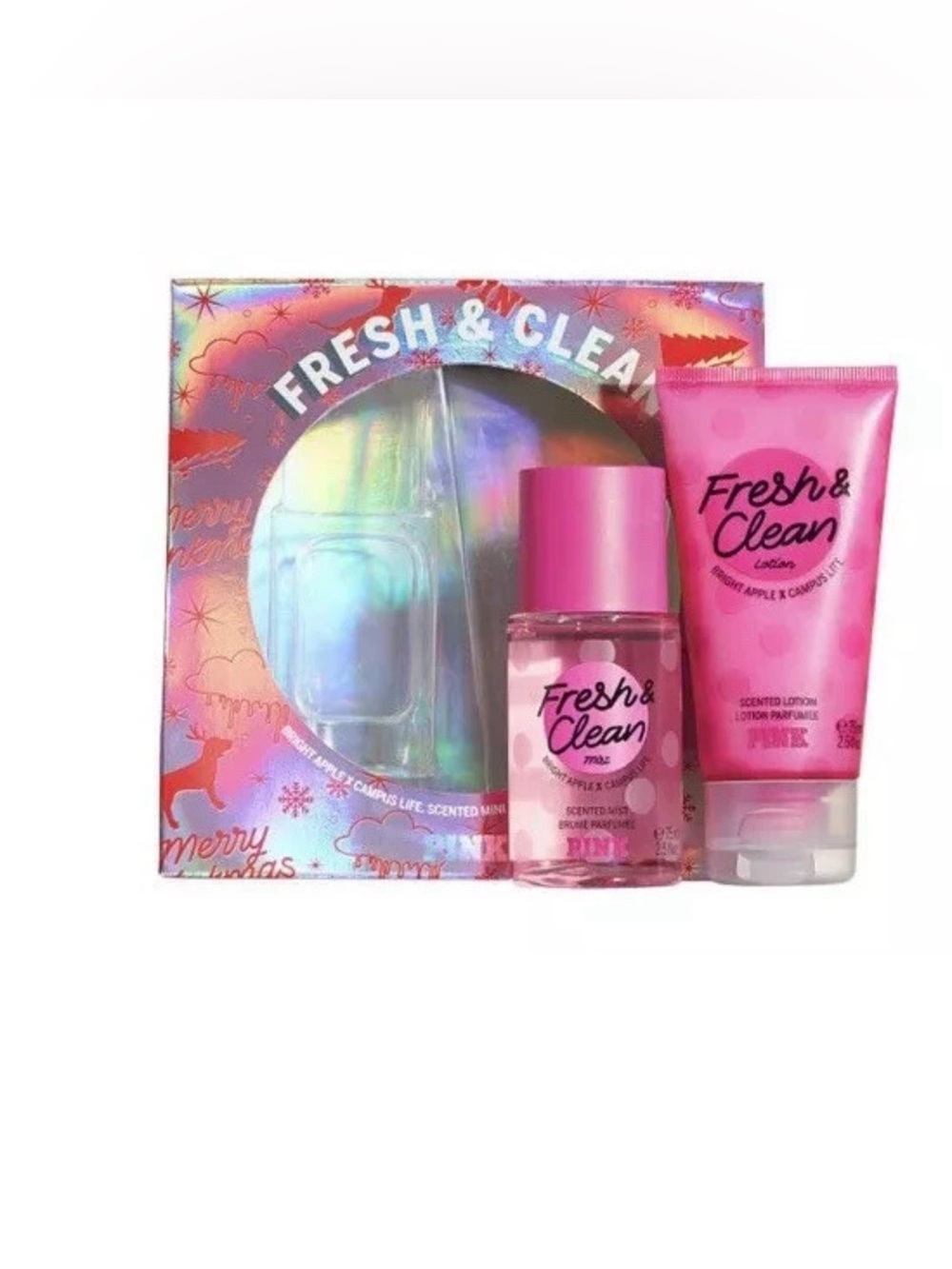 Victoria's Secret X PINK Fresh & Clean Scented Mist and Lotion Gift Set